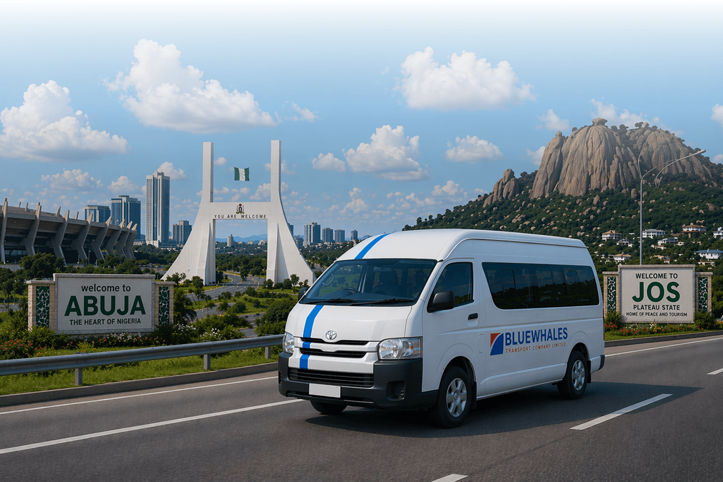 Bluewhales bus service between Abuja and Jos